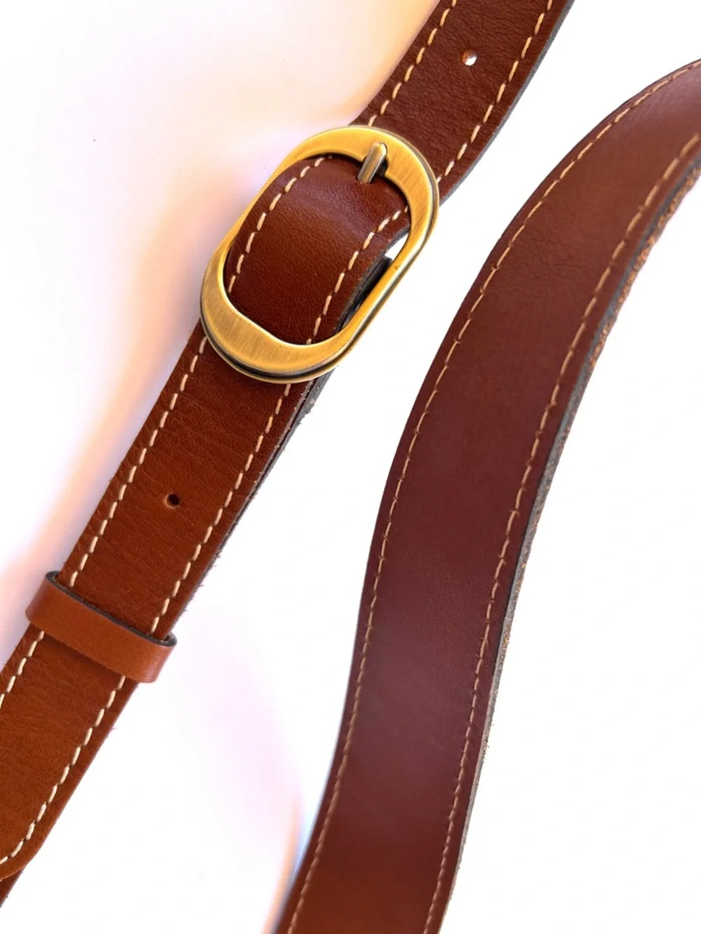 Like New Patricia Nash Tan Leather Messenger Crossbody with Adjustable Strap - Picture 7 of 12